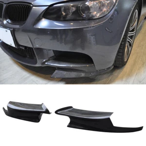 Carbon Fiber Front Bumper Splitters Side Flaps For BMW E92 E90 E93 M3 2007-2013 - Foto 1 di 12
