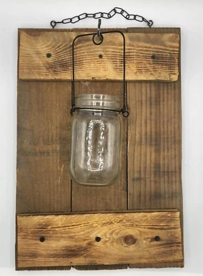 Rustic Wood Wall Sconce Made From Reclaimed Pine Wood - Image 1 of 4