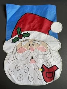 Christmas Santa Claus Nylon Garden Flag #95/1740 RN#95066 18.5” H 13” W - Picture 1 of 7