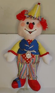 Vintage Fisher Price 1984 Clown Teach Me to Dress Doll 17” Stuffed Plush Toy - Picture 1 of 11