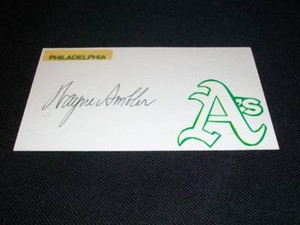 Philadelphia A's Wayne Ambler (d.98) Auto Signed 3x5 Index Card  SCARCE CM