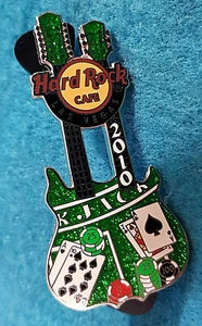 LAS VEGAS *BLACK JACK* CASINO GAME TABLE CARDS DN GUITAR Hard Rock Cafe PIN LE - Picture 1 of 1