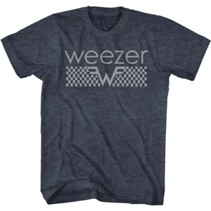 Camiseta Weezer a cuadros con logotipo para hombre mercancía de música rock - Imagen 1 de 5