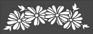 1- 3x8 inch Stencil, (NG-10) Flower Border (6mil) - Picture 1 of 2