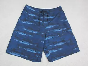 Nautica Swim Trunks Mens Adult 32 Blue Board Shorts Bathing Suit 32X21 - Picture 1 of 9