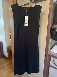 Kenneth Cole Sweater Dress Mid Length Size Medium Black NWT - Picture 1 of 9