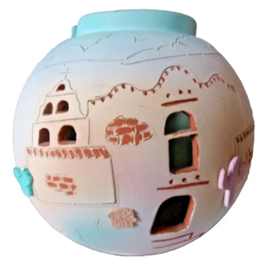 Vtg 1988 Earthworks Signed Nancy Lohmeier Southwest Handcrafted Luminary Pottery - Picture 1 of 7