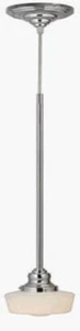 World Imports Lighting 8019-08 Schoolhouse 1-Light Mini Pendant, Chrome - Picture 1 of 2