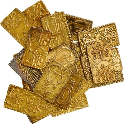 Um (1) JAPÃO, ouro 2 bu, era Meiji, (década de 1860). - Imagem 1 de 2