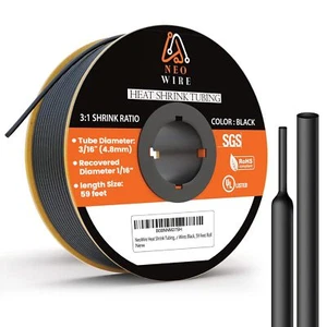 Heat Shrink Tubing 3/16" 4.8mm 31 Ratio Shrink Tube Industrial and Marine Gra... - Picture 1 of 8