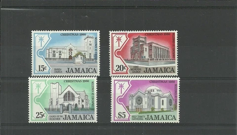 JAMAICA SG503-506-CHRISTMAS 1980 CHURCHES 1ST SERIES  MNH Cover