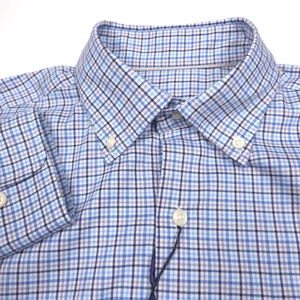 $160 Peter Millar Albert Crown Lite Stretch Galaxy Blue Sport Shirt Mens Medium - Picture 1 of 9