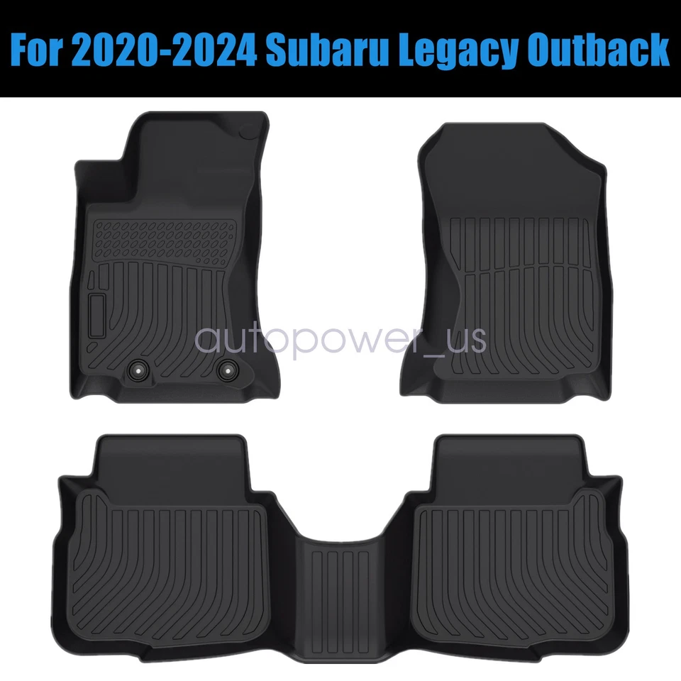 TPE Floor Mats For 2020-2024 Subaru Legacy / Outback 1st & 2nd Row Floor Liners - Image 1 of 4