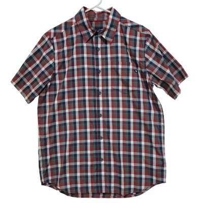 Marmot Shirt Red Plaid Kingswest Short Sleeve Mens Size M Button Front Collared - Image 1 of 4