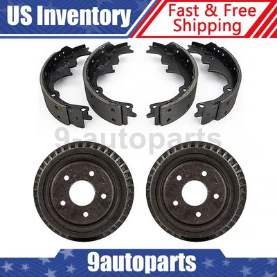 Tambores de freio traseiro + sapatas de freio para 1993 1994 1995 1996 1997 Chevrolet Camaro - Imagem 1 de 4