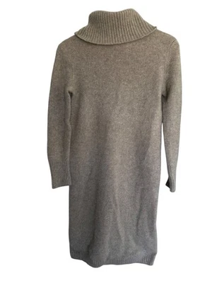 Vestido suéter midi de cuello alto de cachemir mediano para mujer Banana Republic en color tostado Foto 1 de 4