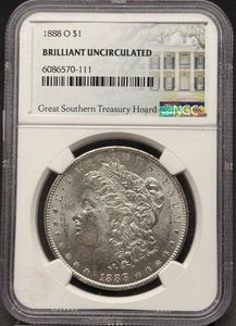 1888 O Morgan Silver Dollar NGC Brilliant Uncirculated - Picture 1 of 4