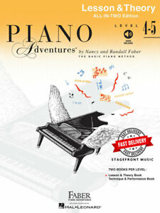 PIANO ADVENTURES ALL-IN-TWO LEVEL 4 - 5 LESSON & THEORY BOOK – FABER *BRAND NEW*