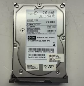 Sun 390-0174 73 GB 10 K RPM 80 pin 3,5" disco rigido SCSI (ST373207LC) - Foto 1 di 5