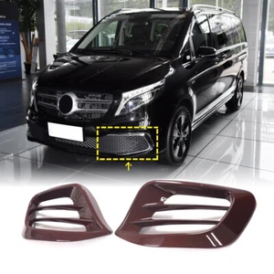 Red Carbon Fiber Front Bumper Air Vent Cover for Mercedes V Class W447 V250 20UP - Picture 1 of 14