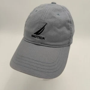 Nautica Men's Blue/Gray Baseball Cap Hat Adjustable Embroidered Logo Sailboat - Picture 1 of 9