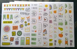 To Do Plan Cartoon Style Funny Graffiti Planner Stickers Journal Work 3/6 sheets - Foto 1 di 9