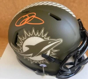 ODELL BECKHAM JR. DOLPHINS SIGNED SALUTE TO SERVICE MINI HELMET BECKETT - Picture 1 of 2