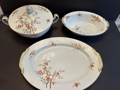 Noritake "Brenda" - Covered Casserole/Soup + 14" Platter + 11 Oval Serving Bowl - Image 1 of 4