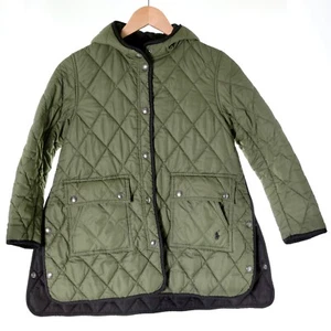 Polo Ralph Lauren Reversible Water-Repllent Quilted Hooded Puffer Jacket Girls S - Picture 1 of 9