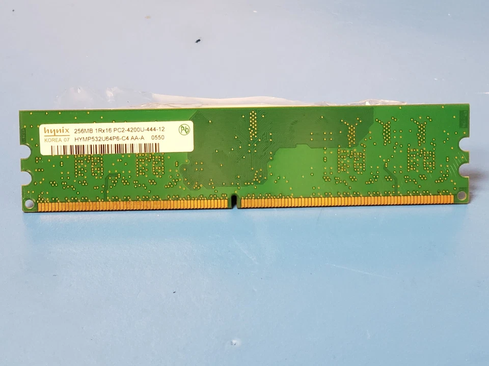 Hynix HYMP532U64P6-C4 AA-A DDR2-533 256MB 1Rx16 PC2-4200U-444-12 CL3 Memory - Image 1 of 1