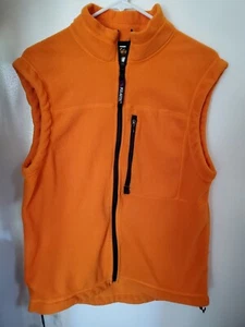 Vintage REI Mens Size S Orange Polartec Sherpa Zip Up Fleece Vest EUC RARE HTF - Picture 1 of 3