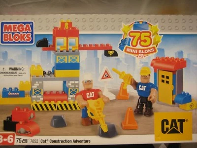 Mega Bloks 7852 CAT Construcción Aventura Set 75 Piezas Niño Pequeño Duplo Tamaño Foto 1 de 3