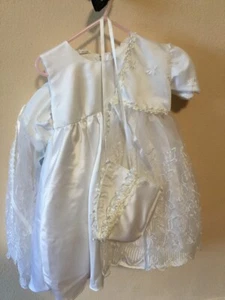 3 Pcs Baby Girl Sleeveless Christening Dress |Girls Lace Baptism Dress Lace New - Picture 1 of 6