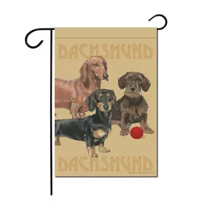Dachshund Garden Flag Double Sided 12" X 17" - Picture 1 of 1