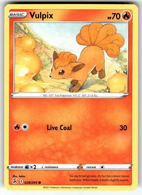 SWSH08: Fusion Strike #028/264 Vulpix (28) - Image 1 of 2
