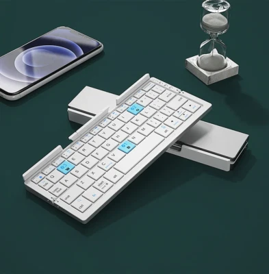 Jomaa Foldable Bluetooth Keyboard Rechargeable Keyboard Mini Folding Wireless Ke - Image 1 of 4