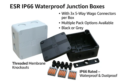 Weatherproof, Waterproof Joint, Outdoor Junction Box,Adaptable Box IP66 CCTV etc - Image 1 of 4