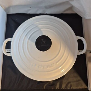 RARE Le Creuset White Dutch Oven #24 4.5 Quarts 4.2 Liters - Bild 1 von 12