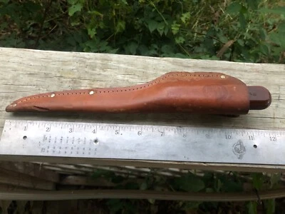 OLSEN O.K. VINTAGE AÑOS 60 - 70 CUCHILLO FILETE MARCA CON FUNDA DE CUERO Foto 1 de 4