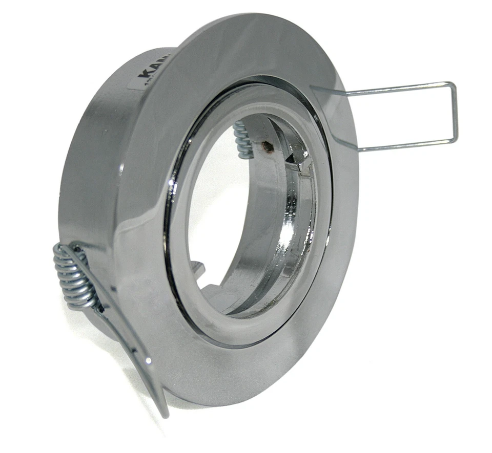 8 X SMD LED Einbaustrahler Bajo 230v Edelstahl-gebürstet 60er SMD LED mit Schutzglas/warmweiss