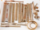 Vintage Gf Gp Watch Bands + Other Gold Filled Bits 377 grams As Is