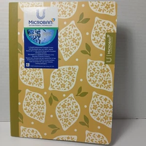 U Style Antimicrobial Lemons Composition Book 80 Sheets, College - Picture 1 of 2