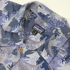 Patagonia Steersman Shirt Herren Medium Wild Waratah Dolomite Blue Organic Cotton - Bild 1 von 7