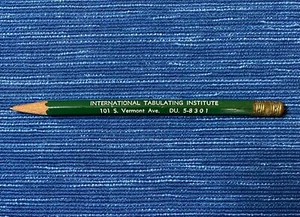 Lápiz IBM de Colección Instituto Internacional de Tabulación Computadoras Los Ángeles 15B - Imagen 1 de 1