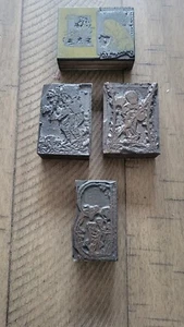 Lote de 3 bloques de madera vintage para impresión tipográfica - Imagen 1 de 6