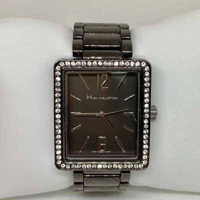 H By Halston часы черный тон прямоугольник 35 мм кварцевые стразы размер 7» работает - Изображение 1 из 4