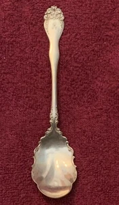 Lot #190 Silver Plated Flatware R Wallace Anjou Pattern Sugar Spoon 1899 "R" - Picture 1 of 4