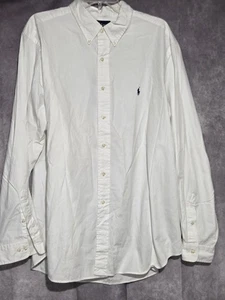 Ralph Lauren Herren Hemd mit Knopfleiste 18 36/37 weiß Yarmouth Oxford Logo gebraucht, in einwandfreiem Zustand  - Bild 1 von 6