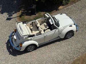 NEVER WELDED - VW VOLKSWAGEN BEETLE KARMANN CABRIOLET 1977 - TRIPLE WHITE - Picture 1 of 24