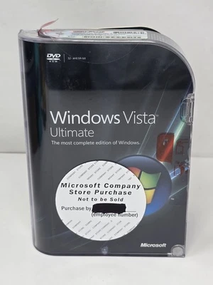 Microsoft Windows Vista Ultimate 32 & 64-Bit DVD-ROM, Employee Purchase - SEALED - Image 1 of 4